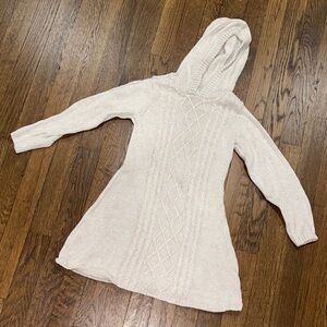 Nannette Cream Hooded Sweater Dress